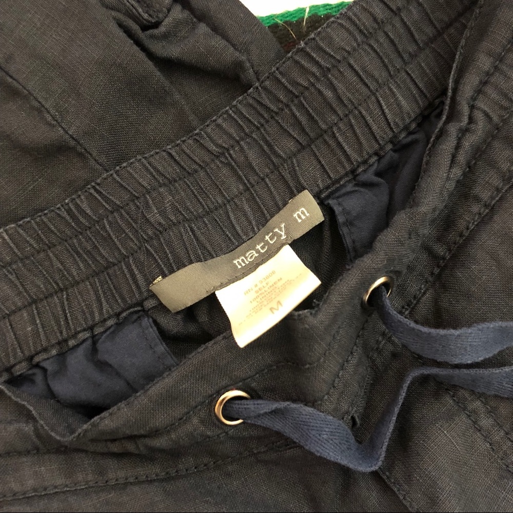 3️⃣ Matty M Blue Drawstring Calf Length Pant - Picture 5 of 7